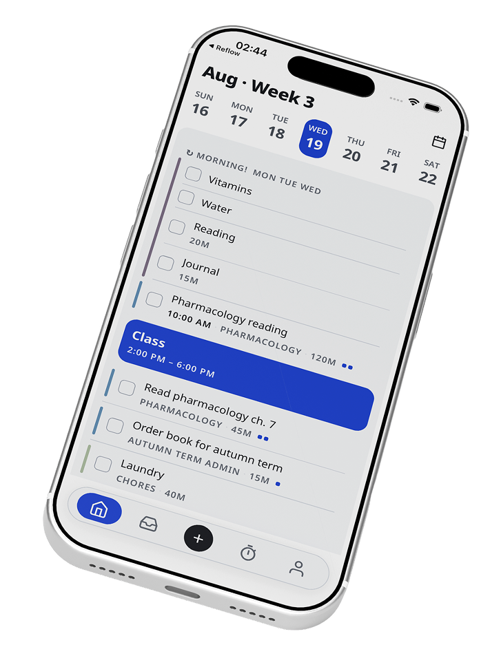 The Today screen on a phone